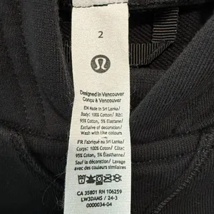 Lululemon All Yours Hoodie *Terry in Black‎ Size 2 thumbnail 3