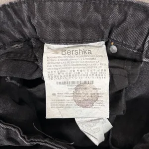 Bershka High Waist Denim Shorts Women's 4 Black Grunge Mall Emo Y2K Whimsygoth thumbnail 8