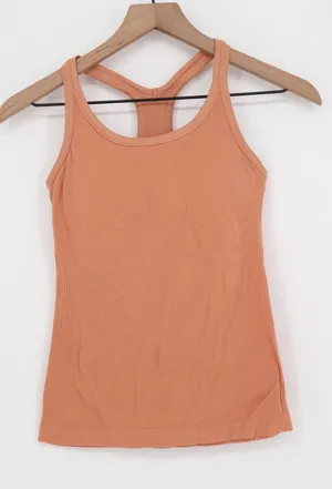 Unbranded Tank Top Womens S Ebb to Street Style Coral Orange Ribbed Excellent thumbnail 1