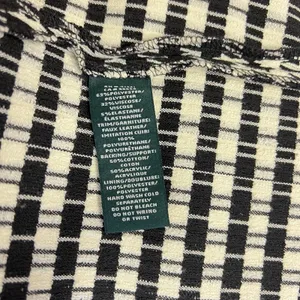 Lauren Ralph Lauren Houndstooth Faux Wrap Dress 4 Black White leather trim thumbnail 10