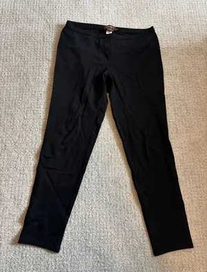 Francie Hargrove Slim Stretch Pants Size M Black Professional Office Minimalist‎ thumbnail 1