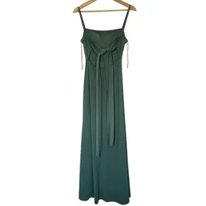 Birdy Grey maxi green formal‎ dress padded women's size XS open back side slit thumbnail 6