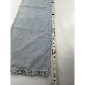 HM Divided Light Wash Wide Leg Elastic Waist Denim Pants XXS Light Blue thumbnail 4