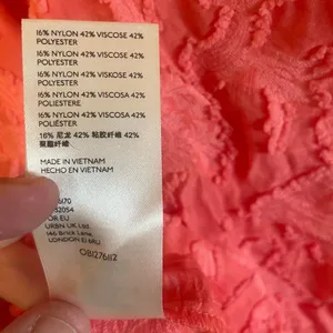 By Anthropologie Amber Tank Top Coral Ruffle Criss-Cross Straps Textured size XL thumbnail 13
