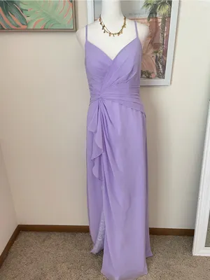 Azazie Emerald Maxi Dress in Lilac Size 6 thumbnail 2