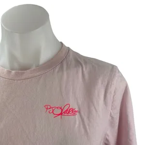 Women's Pink Crewneck Short Sleeve Graphgic Print Casual Tee T-shirt Top Size S thumbnail 2