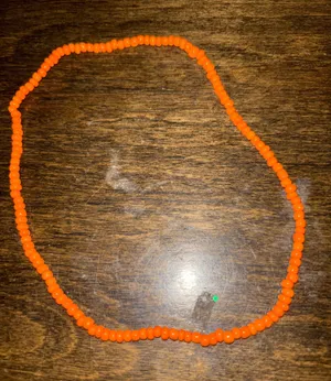 Orange Beaded Women’s Stretch Necklace(Pre thumbnail 1