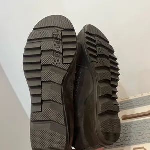 SOREL Evie Lace Wedge Booties Suede gray size 10 thumbnail 7