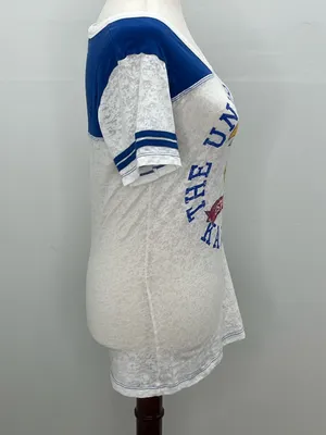 Soffe Women’s Kansas University Jayhawks Burnout V-Neck T-Shirt Medium thumbnail 6