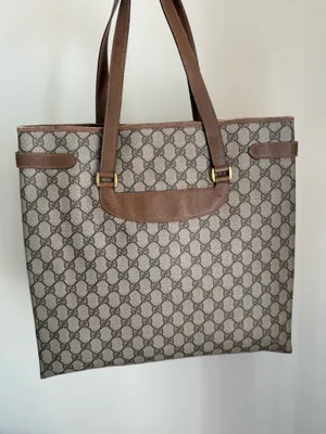 Gucci GG Tote Bag Canvas Leather thumbnail 2