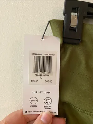 Hurley Olive Green High-Waist Track Joggers with Drawstring thumbnail 5