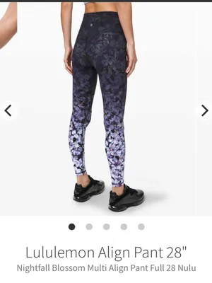 Lululemon align pant 28” nightfall Blossom size 4 thumbnail 2