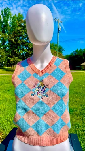 Alice and wonderland embroidered vest thumbnail 1