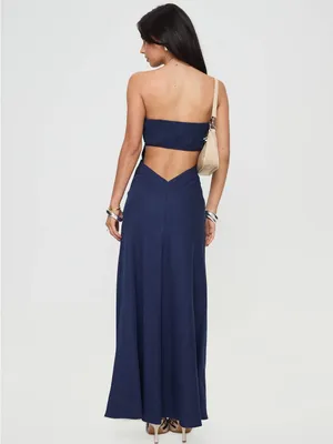 Princess Polly Yahir Strapless Maxi Dress Navy thumbnail 2