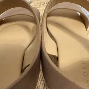 Nisolo All Day Open Toe Clog Sandals Almond Brown Leather Platform Shoes Size 9 thumbnail 7