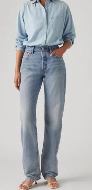 Levi's blue straight leg 501 jeans Size 25x30 thumbnail 1