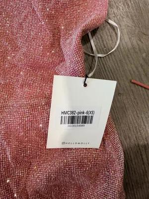 Hello Molly Glitter Pink Strapless Mini Dress thumbnail 7