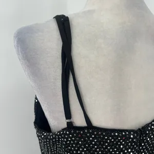 Grace Karin Silver Sequin Dress Sz L Mob Wife Holiday Clubwear Ruched Sparkly thumbnail 13