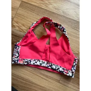 Old Navy Med Active Powersoft Sports Bra Med Floral Pink Go-Dry Support Athletic thumbnail 2