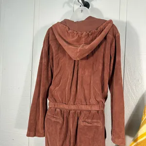 Young Fabulous & Broke Women’s Brown Velour Pant Suit Size Small EUC thumbnail 10