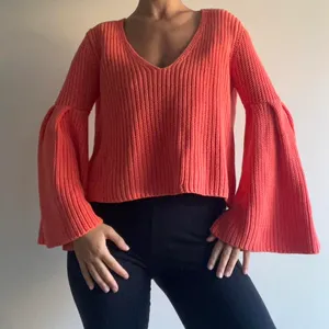 Free People Salmon Pink Sweater thumbnail 1
