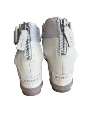 Sorel Womens Leather Gray Wedge Sandals Size 8.5 thumbnail 11