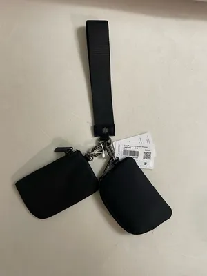 Lululemon NWT Dual Pouch Black Wristlet Keychain Hawaii Graphic thumbnail 3