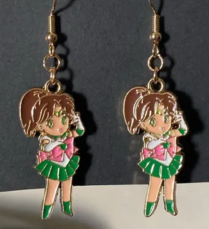 Handmade Earring Sailor Moon Jupiter Kawaii thumbnail 2