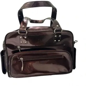 Beijo brown bronze large tote with multiple pockets thumbnail 1