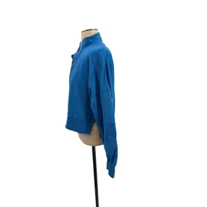 Anthropologie‎ Pilcro Kamrie Popover Top Blue Grommet Pullover Sweatshirt Medium thumbnail 7