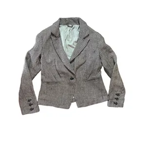 Free People Chess Blazer Garnet Linen‎ Long Sleeve Single Button Closure Small thumbnail 6