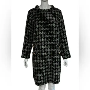Tuckernuck Holly Tinsel Tweed Long Sleeve Jackie Dress Size Large. A1 thumbnail 5