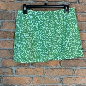 J. Crew‎ Skirt womens 6 Green Floral Print Cotton Golf Tennis Athletic Summer thumbnail 2