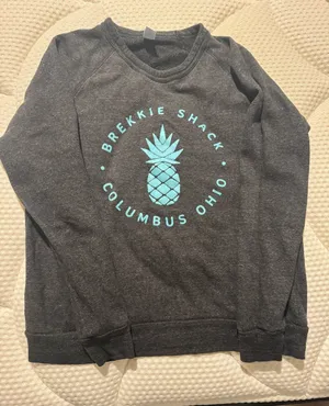 Alternative Charcoal Crewneck Sweatshirt with Turquoise Pineapple thumbnail 1