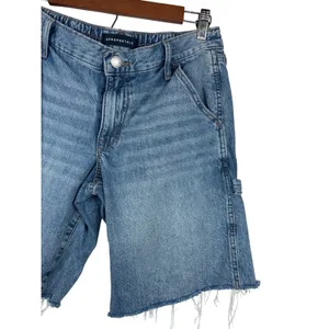Aeropostale Baggy Jorts Women S Blue Denim Carpenter‎ Frayed Hem BMRIPK1 thumbnail 8