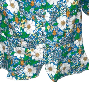 Perseverance London Mambo‎ Floral Puff Sleeve Top Size 6 Floral 100% Linen thumbnail 4