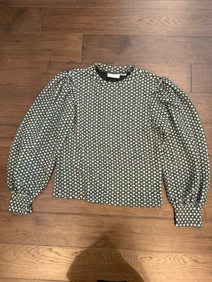 Maeve by Anthropologie Shannon Balloon-Sleeved Top Small - C11-419 thumbnail 2
