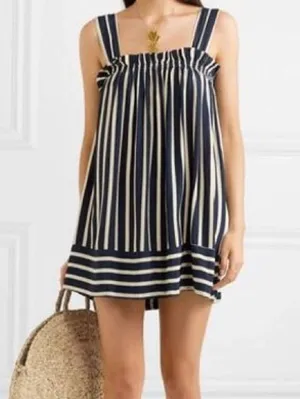 Faithful The Brand Ocean Dip Dress in Mazur Stripe Print thumbnail 12