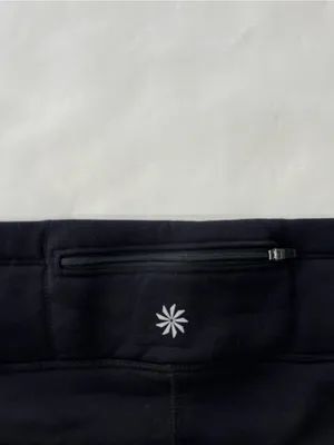 Athleta Low Rise Polartec Fleece Lined Cozy Stretch Pants 31" Black Small thumbnail 4