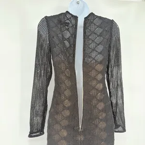 Blessed are the Meek Barbados Crochet Mini Dress Sz 0 Whimsigoth HOCO Festival thumbnail 8