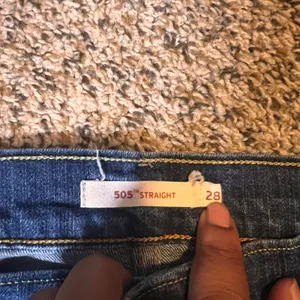 Levi's 505 Straight Leg Jeans Women's Size‎ 28 Dark Wash Denim thumbnail 2