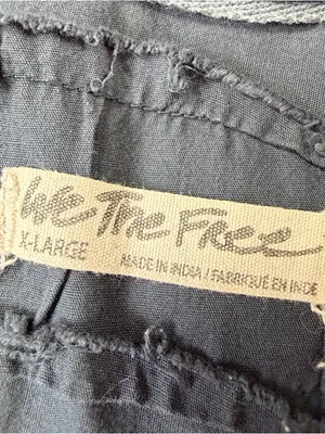 We The Free Women’s Happy Hour Button Down Shirt Longsleeve Oversized in Navy XL thumbnail 8