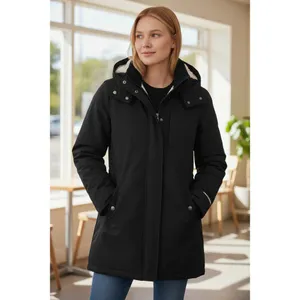 Abercrombie & Fitch Black Sherpa Lined Hooded Parka Jacket Utility Coat Size S thumbnail 2