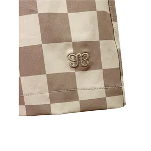 NWT Albion Cher Skirt Medium Brown Checkers Jetsetter Travel Performance Stretch thumbnail 7