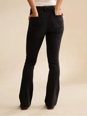American Eagle Outfitters Black Flare Jeans thumbnail 2