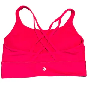 Lululemon Energy Bra Longline Women 8 Ripened Raspberry Strappy Medium Support thumbnail 3