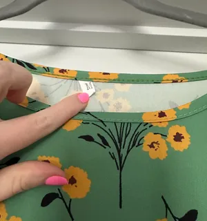 Green and Yellow Floral Midi Dress thumbnail 4