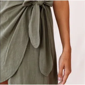 ✨Selfie Leslie Kay Wrap Skirt Green Sz Large Dress✨ thumbnail 6