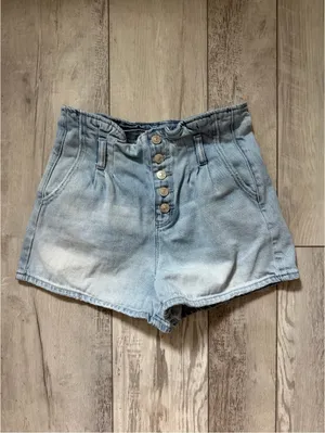 American Eagle High-Waist Coastal Cowgirl Western Eco Cotton Denim shorts 4 thumbnail 4