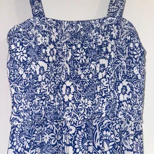 Jessica Simpson Blue and white floral midi dress thumbnail 3